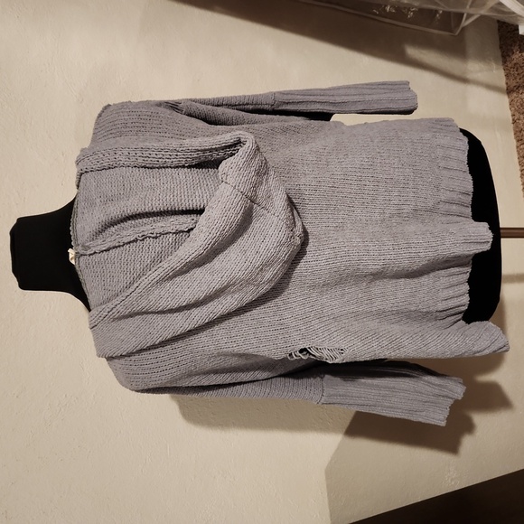 POL Distressed Hoodie Sweater Size Small - Picture 2 of 3